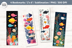 Fish Themed Bookmark , Printable Crafts, 4 PNG Product Image 1