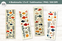 Fish Themed Bookmark , Printable Crafts, 4 PNG Product Image 1