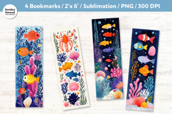 Fish Themed Bookmark , Printable Crafts, 4 PNG Product Image 1
