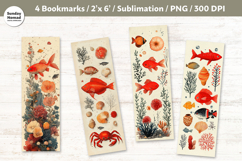 Fish Themed Bookmark , Printable Crafts, 4 PNG Product Image 1