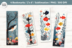 Fish Themed Bookmark , Printable Crafts, 4 PNG Product Image 1