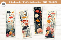 Fish Themed Bookmark , Printable Crafts, 4 PNG Product Image 1