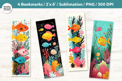 Fish Themed Bookmark , Printable Crafts, 4 PNG Product Image 1