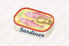 Fisherman Aesthetic Sardines Sublimation Design Product Image 1