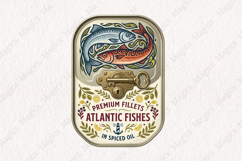 Fisherman Aesthetic Sardines Sublimation Design Product Image 1