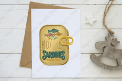 Fisherman Aesthetic Sardines Sublimation Design Product Image 3