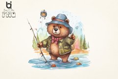 Fishing Bear Watercolor Sublimation Bundle Product Image 2