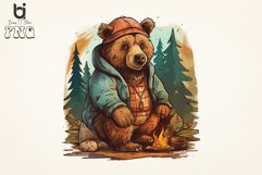 Fishing Bear Watercolor Sublimation Bundle Product Image 4