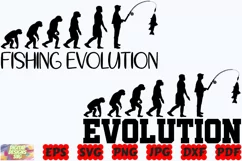 Fishing Evolution SVG | Funny Fishing SVG | Fisherman SVG Product Image 3