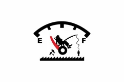 Fishing Fuel Gauge Sticker, Funny Car Sticker for Low Gas Product Image 2