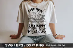 Fishing SVG Design - Fishing Is My Happy Place Product Image 4