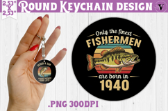 Round keychain | Fishing | Fishing lover gift Product Image 1