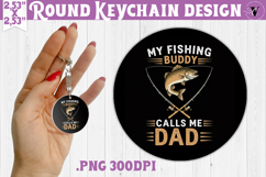 Round keychain | Fishing | Fishing lover gift Product Image 1