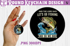 Round keychain | Fishing | Fishing lover gift Product Image 1