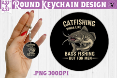 Round keychain | Fishing | Fishing lover gift Product Image 1