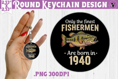 Round keychain | Fishing | Fishing lover gift Product Image 1