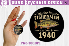 Round keychain | Fishing | Fishing lover gift Product Image 1