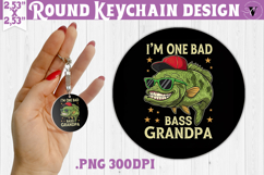 Round keychain | Fishing | Fishing lover gift Product Image 1