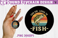 Round keychain | Fishing | Fishing lover gift Product Image 1