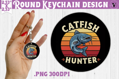 Round keychain | Fishing | Fishing lover gift Product Image 1