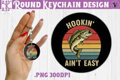 Round keychain | Fishing | Fishing lover gift Product Image 1