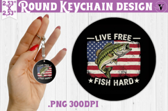 Round keychain | Fishing | Fishing lover gift Product Image 1