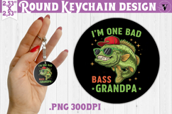 Round keychain | Fishing | Fishing lover gift Product Image 1