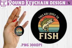 Round keychain | Fishing | Fishing lover gift Product Image 1