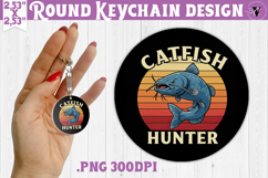 Round keychain | Fishing | Fishing lover gift Product Image 1