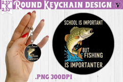 Round keychain | Fishing | Fishing lover gift Product Image 1