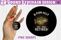 Round keychain | Fishing | Fishing lover gift Product Image 1