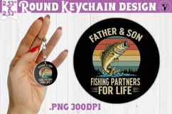 Round keychain | Fishing | Fishing lover gift Product Image 1