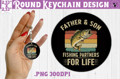 Round keychain | Fishing | Fishing lover gift Product Image 1