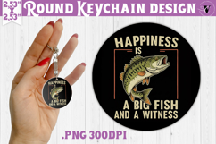 Round keychain | Fishing | Fishing lover gift Product Image 1