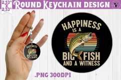 Round keychain | Fishing | Fishing lover gift Product Image 1