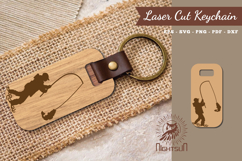 Fishing Laser Cut Keychain SVG Product Image 1