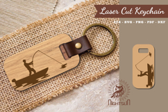 Fishing Laser Cut Keychain SVG Product Image 1