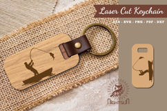 Fishing Laser Cut Keychain SVG Product Image 1