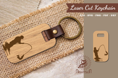 Fishing Laser Cut Keychain SVG Product Image 1