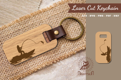 Fishing Laser Cut Keychain SVG Product Image 1