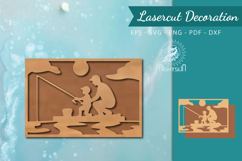 Fishing Lasercut Wall Decor SVG Product Image 1