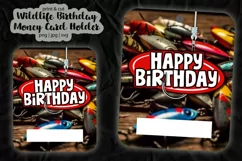Wildlife Fishing Birthday Print & Cut Money Card Product Image 1