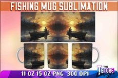 Fishing Mug Wrap Sublimation |15 oz Mug | Fishing PNG v.1 Product Image 4