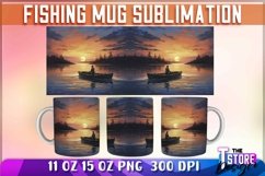 Fishing Mug Wrap Sublimation |15 oz Mug | Fishing PNG v.1 Product Image 5