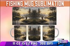 Fishing Mug Wrap Sublimation |15 oz Mug | Fishing PNG v.1 Product Image 7
