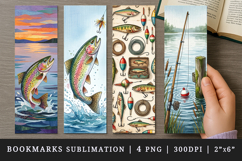 Fishing bookmarks printable sublimation bookmark design Product Image 1