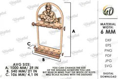 3D Fishing rod rack Laser Cut. Fisherman gift SVG Product Image 2