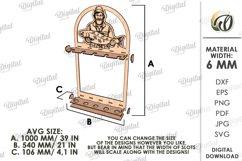 3D Fishing rod racks Bundle Laser Cut. Fishing lure display Product Image 2