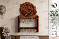 3D Fishing rod racks Bundle Laser Cut. Fishing lure display Product Image 14