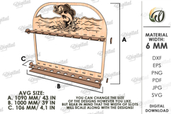 3D Fishing rod racks Bundle Laser Cut. Fishing lure display Product Image 4